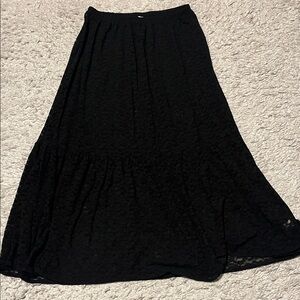 Aerie all over lace Black Maxi Skirt
